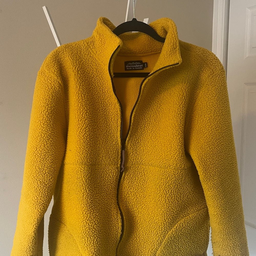 Muttonhead Mustard Yellow Fleece Jacket
